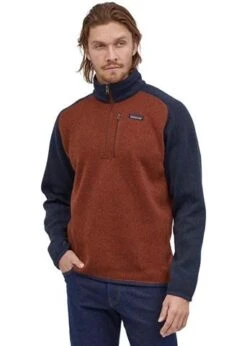 Patagonia Men's Better Sweater 1/4 Zip 19 Patagonia Men's Better Sweater 1/4 Zip -Ski Equipment 2122 patagonia mensbettersweaterquarterzip barnrednewnavy2