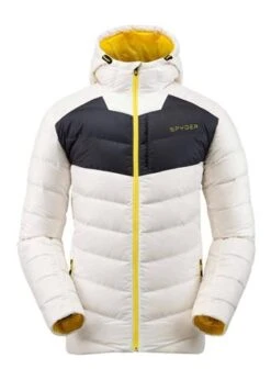 Spyder Men's Timeless Hoodie Down Jacket - 2021 Model -Ski Equipment fw2021 spyder menstimelesshoodiedownjacket white