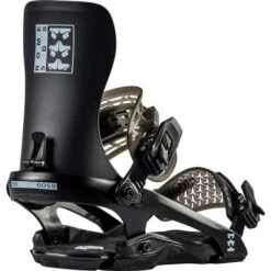 Rome Snowboards Men's 390 Boss Snowboard Binding -Ski Equipment fw23 2223 rome bdg 390boss blk main