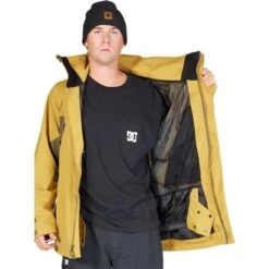 DC Shoes Men's Command 45K Jacket -Ski Equipment fw23 dc menscommand45kjacket bronzemist 3
