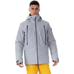 Obermeyer Men's Highlands Shell Jacket -Ski Equipment fw23 obermeyer menshighlandsshelljacket shale 1