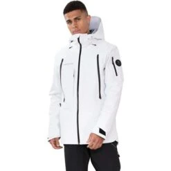 Obermeyer Men's Highlands Shell Jacket -Ski Equipment fw23 obermeyer menshighlandsshelljacket white 1