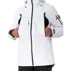 Obermeyer Men's Highlands Shell Jacket -Ski Equipment fw23 obermeyer menshighlandsshelljacket white 3