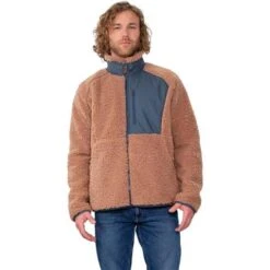 Obermeyer Men's Landry Sherpa Jacket 8 Obermeyer Men's Landry Sherpa Jacket -Ski Equipment fw23 obermeyer menslandrysherpajacket saddle