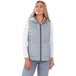 Obermeyer Women's Zoe Reversible Down Vest -Ski Equipment fw23 obermeyer womenszoereversibledownvest shale
