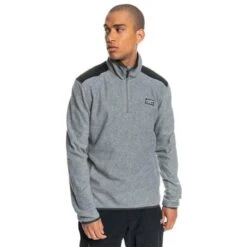 Quiksilver Men's Aker HZ Fleece -Ski Equipment fw23 quiksilver mensakerhzfleece heathergrey 1