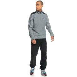 Quiksilver Men's Aker HZ Fleece -Ski Equipment fw23 quiksilver mensakerhzfleece heathergrey 3