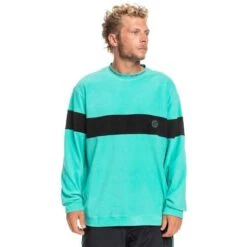 Quiksilver Men's Flame On Fleece 9 Quiksilver Men's Flame On Fleece -Ski Equipment fw23 quiksilver mensflameonfleece poolgreen 1