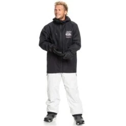 Quiksilver Men's High In The Hood Jacket -Ski Equipment fw23 quiksilver menshighinthehoodjacket trueblack 3