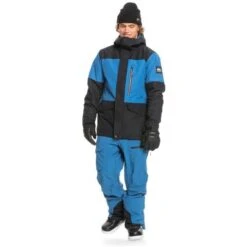 Quiksilver Men's Mission Block Jacket -Ski Equipment fw23 quiksilver mensmissionblockjacket trueblack 3