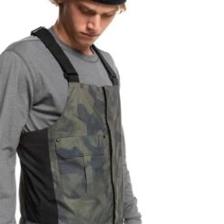 Quiksilver Men's Utility Bib -Ski Equipment fw23 quiksilver mensutilitybib trueblackfadeoutcamo 3