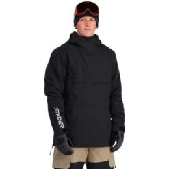 Spyder Men's All Out Anorak 29 Spyder Men's All Out Anorak -Ski Equipment fw23 spyder mensalloutanorak black 1
