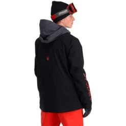 Spyder Men's Anthem GTX Insulated Jacket -Ski Equipment fw23 spyder mensanthemgtxinsulatedjacket blackvolcano 2