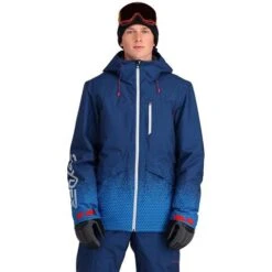 Spyder Men's Anthem GTX Insulated Jacket -Ski Equipment fw23 spyder mensanthemgtxinsulatedjacket fadedgeocollegiate 1
