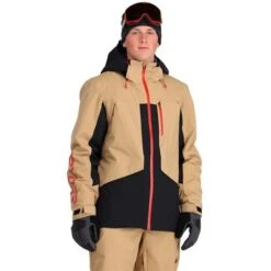 Spyder Men's Anthem GTX Insulated Jacket -Ski Equipment fw23 spyder mensanthemgtxinsulatedjacket tanninblack 1