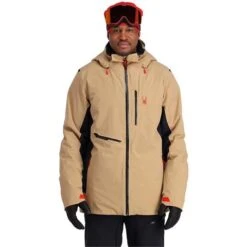 Spyder Men's Avid Jacket 23 Spyder Men's Avid Jacket -Ski Equipment fw23 spyder mensavidjacket tanninblack 1