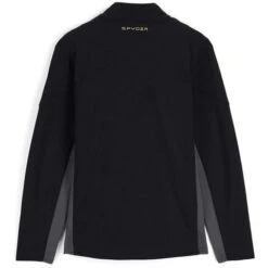 Spyder Men's Bandit Full Zip Fleece Jacket -Ski Equipment fw23 spyder mensbanditfullzipfleecejacket blackcitron 2