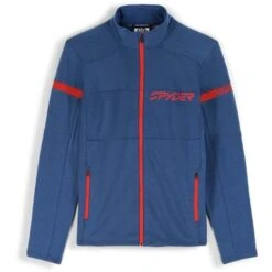 Spyder Men's Speed Full Zip Fleece Jacket -Ski Equipment fw23 spyder mensspeedfullzipfleecejacket abyssvolcano 3