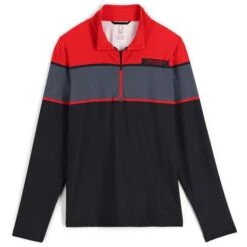 Spyder Men's Spirit Of '78 Zip T-Neck 30 Spyder Men's Spirit Of '78 Zip T-Neck -Ski Equipment fw23 spyder mensspiritof78ziptneck volcanoblack 1