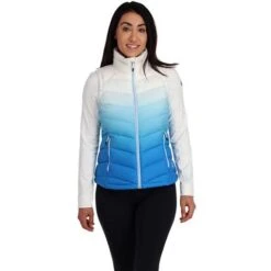 Spyder Women's Timeless Down Vest -Ski Equipment fw23 spyder womenstimelessdownvest defrostcollegiate 1