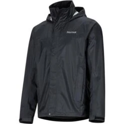 Marmot Men's PreCip Eco Jacket 23 Marmot Men's PreCip Eco Jacket -Ski Equipment m41500 001 angle left precip eco jkt