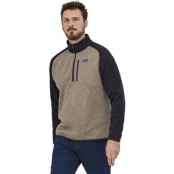 Patagonia Men's Better Sweater 1/4 Zip 27 Patagonia Men's Better Sweater 1/4 Zip -Ski Equipment wbs2223 25523 ortn gd1